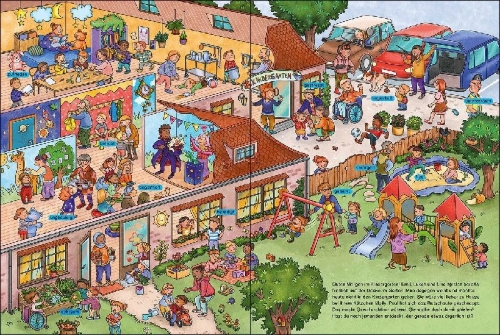 Buchcover und Innenansicht für das Buch: Meine Gefühle-Wimmelwelt
