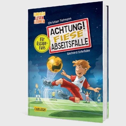 Buchcover und Innenansicht für das Buch: Achtung!: Fiese Abseitsfalle