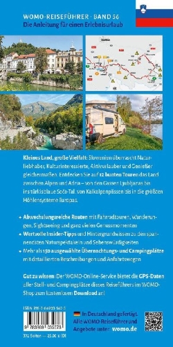 Buchcover und Innenansicht für das Buch: Entdeckertouren mit dem Wohnmobil Slowenien