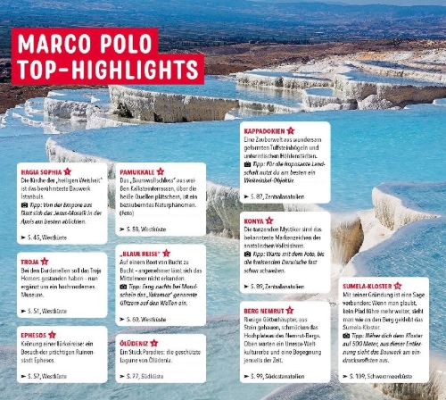 Buchcover und Innenansicht für das Buch: MARCO POLO Reiseführer Türkei
