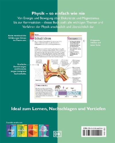 Buchcover und Innenansicht für das Buch: Visuelles Wissen. Physik