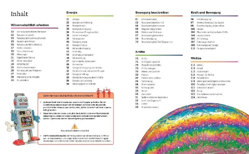 Buchcover und Innenansicht für das Buch: Visuelles Wissen. Physik