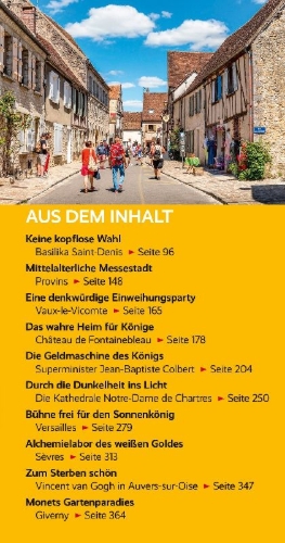 Buchcover und Innenansicht für das Buch: TRESCHER Reiseführer Île-de-France