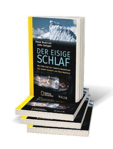 Buchcover und Innenansicht für das Buch: Frozen in Time: The Fate of the Franklin Expedition