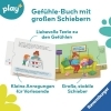 Buchcover und Innenansicht für das Buch: Play+ Mein erstes Schiebebuch Gefühle - ab 18 Monate