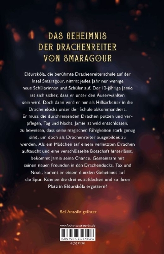 Buchcover und Innenansicht für das Buch: Smaragour - Die Dracheninsel
