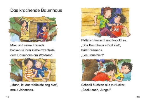 Buchcover und Innenansicht für das Buch: Leselöwen - Die besten Erstlesegeschichten für Jungs 1. Klasse