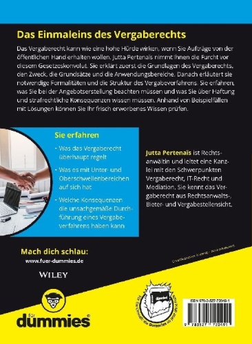 Buchcover und Innenansicht für das Buch: Vergaberecht für Dummies