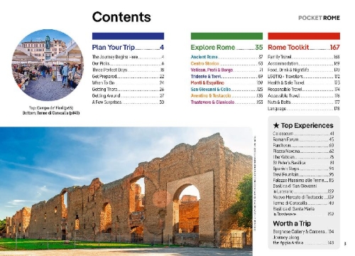 Buchcover und Innenansicht für das Buch: Lonely Planet Pocket Rome