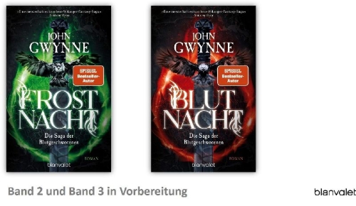 Buchcover und Innenansicht für das Buch: The Shadow of the Gods (The Bloodsworn Saga 1)