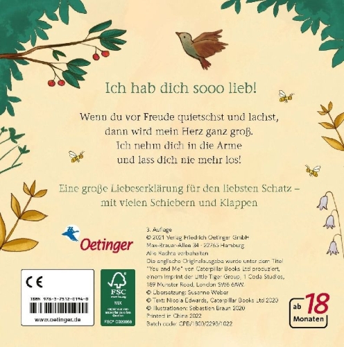 Buchcover und Innenansicht für das Buch: You and Me