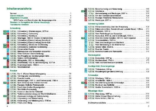 Buchcover und Innenansicht für das Buch: Wiener Hausberge - Süd: Schneeberg bis Wechsel, Rother Wanderführer