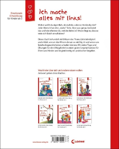 Buchcover und Innenansicht für das Buch: Ich mache alles mit links! (Starke Kinder, glückliche Eltern)