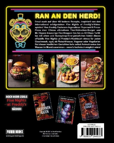 Buchcover und Innenansicht für das Buch: The Official Five Nights at Freddy's Cookbook