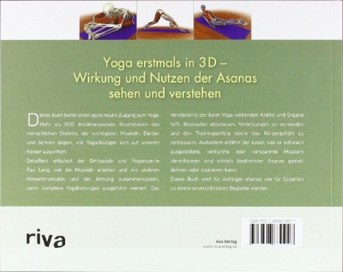 Buchcover und Innenansicht für das Buch: Yoga-Anatomie 3D