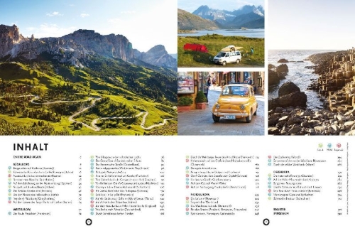 Buchcover und Innenansicht für das Buch: LONELY PLANET Bildband Legendäre Roadtrips in Europa
