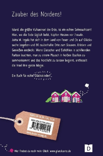 Buchcover und Innenansicht für das Buch: Glücksorte in Island