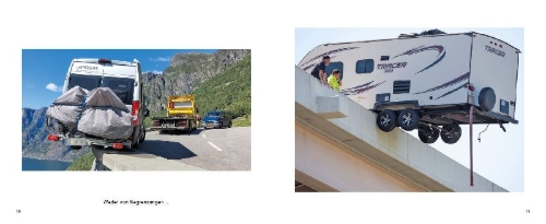 Buchcover und Innenansicht für das Buch: Echte Camper kann nichts erschüttern