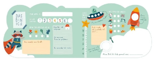 Buchcover und Innenansicht für das Buch: Freunde-Buch für Kinder