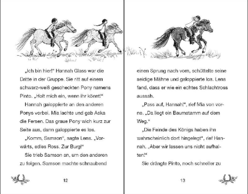 Buchcover und Innenansicht für das Buch: Ponyhof Apfelblüte 05. Mia und Aska