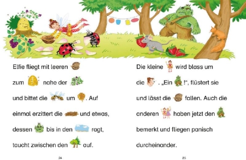 Buchcover und Innenansicht für das Buch: Bildermaus - Geschichten von der kleinen Fee