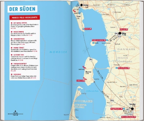 Buchcover und Innenansicht für das Buch: MARCO POLO Reiseführer Dänemark Nordseeküste