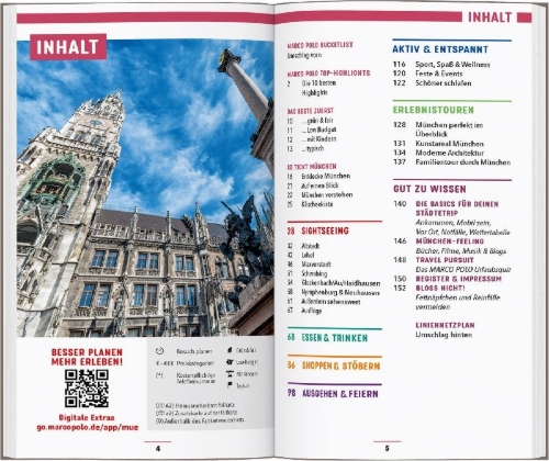 Buchcover und Innenansicht für das Buch: MARCO POLO Reiseführer München
