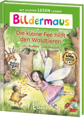 Buchcover und Innenansicht für das Buch: Bildermaus - Die kleine Fee hilft den Waldtieren