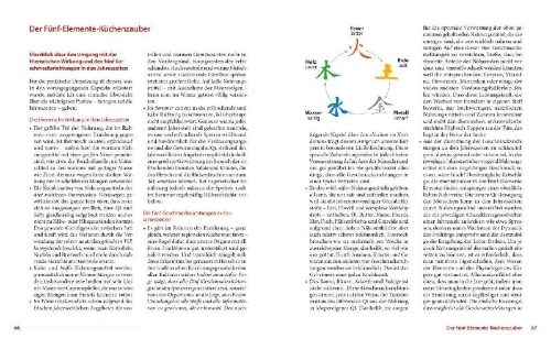 Buchcover und Innenansicht für das Buch: Das Fünf Elemente Kochbuch