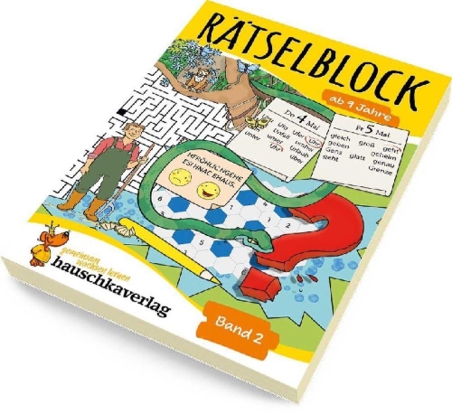 Buchcover und Innenansicht für das Buch: Rätselblock ab 9 Jahre - Band 2