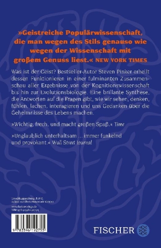 Buchcover und Innenansicht für das Buch: Wie das Denken im Kopf entsteht