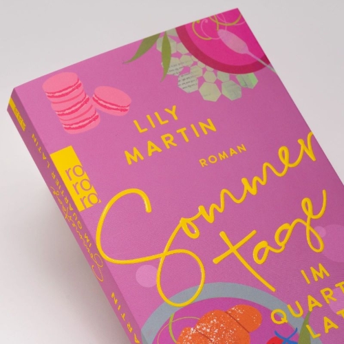 Buchcover und Innenansicht für das Buch: Sommertage im Quartier Latin