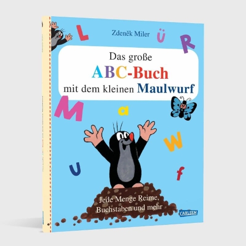 Buchcover und Innenansicht für das Buch: Das große ABC-Buch mit dem kleinen Maulwurf