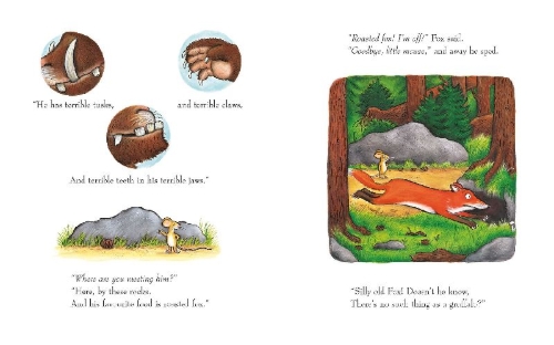 Buchcover und Innenansicht für das Buch: The Gruffalo
