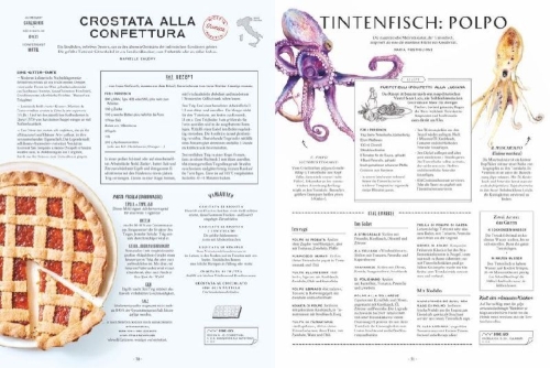 Buchcover und Innenansicht für das Buch: Die Gourmet-Bibel Italien