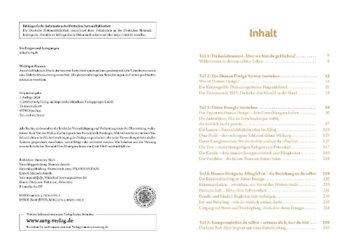 Buchcover und Innenansicht für das Buch: Human Design: Zurück in deine Energie