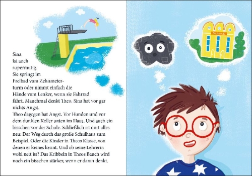 Buchcover und Innenansicht für das Buch: Eine Schultüte für Theo
