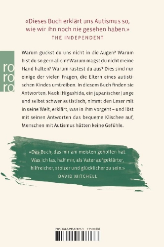 Buchcover und Innenansicht für das Buch: The Reason I Jump