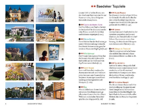 Buchcover und Innenansicht für das Buch: Baedeker SMART Reiseführer Côte d'Azur