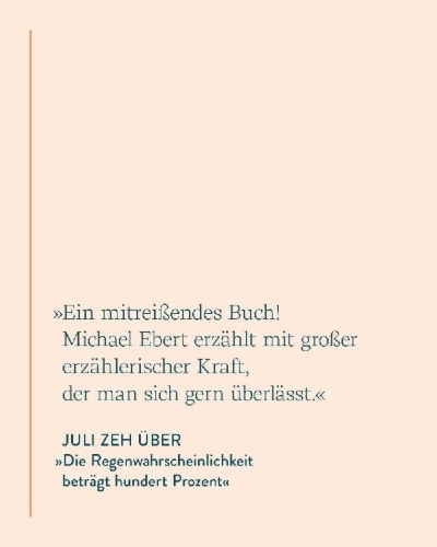Buchcover und Innenansicht für das Buch: Die Regenwahrscheinlichkeit beträgt null Prozent