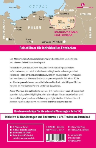 Buchcover und Innenansicht für das Buch: Reise Know-How Reiseführer Masurische Seen und Ermland