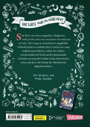 Buchcover und Innenansicht für das Buch: Fairy Tale Camp 2: Eine Freundschaft wie im Märchen