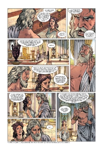 Buchcover und Innenansicht für das Buch: Mythen der Antike: Die Ilias (Graphic Novel)