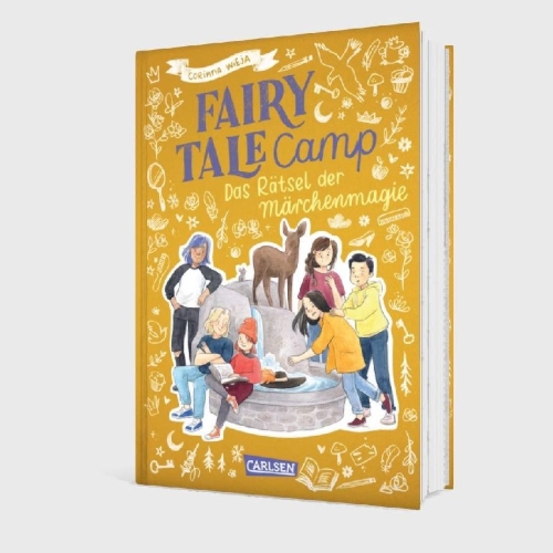 Buchcover und Innenansicht für das Buch: Fairy Tale Camp 4: Das Rätsel der Märchenmagie