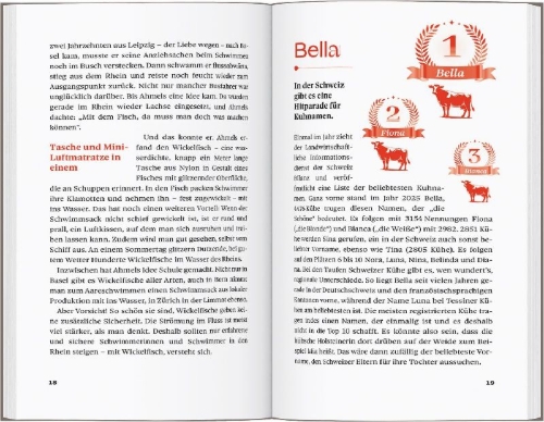 Buchcover und Innenansicht für das Buch: DUMONTs Unnützes Reisewissen Schweiz