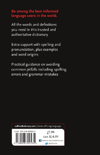 Buchcover und Innenansicht für das Buch: Collins English Paperback Dictionary