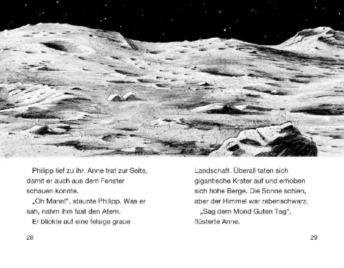 Buchcover und Innenansicht für das Buch: Das magische Baumhaus (Band 8) - Abenteuer auf dem Mond