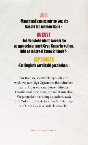 Buchcover und Innenansicht für das Buch: Juli, August, September
