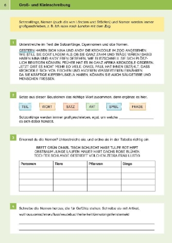 Buchcover und Innenansicht für das Buch: Sicher ins Gymnasium Rechtschreibung 4. Klasse