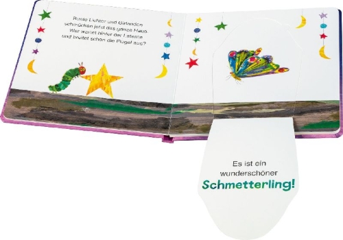Buchcover und Innenansicht für das Buch: Die kleine Raupe Nimmersatt - Eid Mubarak
